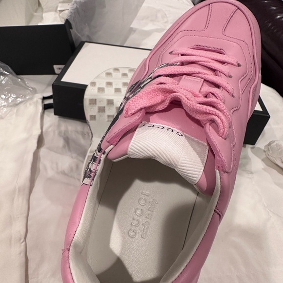 Gucci Rython Mystic Cat Pink Womans Guarunteed Authentic Size 4 Us - Picture 9 of 16
